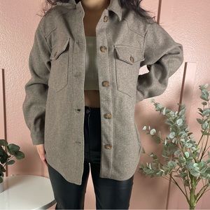 Belah Fleece Shacket